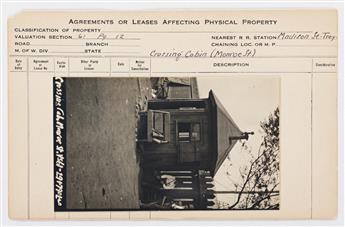 (RAILROAD BUILDINGS--TROY, NEW YORK) A group of approximately 40 cards depicting various railyard properties.